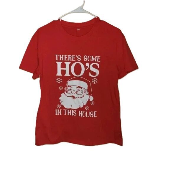 There's Some‎ Ho's In This House Red T shirt Size Small-H014 - Picture 1 of 8